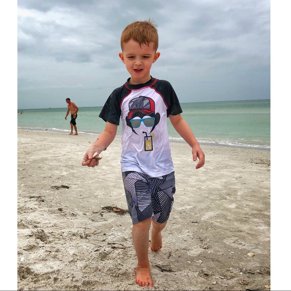 NWT Appaman Boys Monkey Graphic Rashguard SPF50+